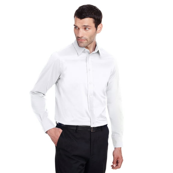 Devon & Jones Men's Crown Collection Stretch Broadcloth Slim Fit Shirt - WHITE - 2XL