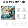 thumbnail image 5 of Qinduosi Warm Winter Wishes Blue Decorative Throw Pillow Covers Set of Snowman Merry Christmas Porch Outdoor Home Decor, Buffalo Plaid Check Hohoho Joy Holiday Couch Cushion Case, 5 of 5