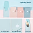thumbnail image 6 of 4 Pcs Portable Brush Bags Brush Storage Pouch for Travel Small Cosmetics Brushes Case Makeup Brush Protection Bag with Platic Buttons (4 Colors), 6 of 6