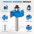 thumbnail image 4 of 4 Pcs Rabbeting Router Bit Set 1/4 Inch Shank Carbide Tipped Rabbet Router Bit with 6 Bearing Set Interchangeable Adjustable Multi Depth Cutter for Cutting Rabbet Slot, 4 of 10