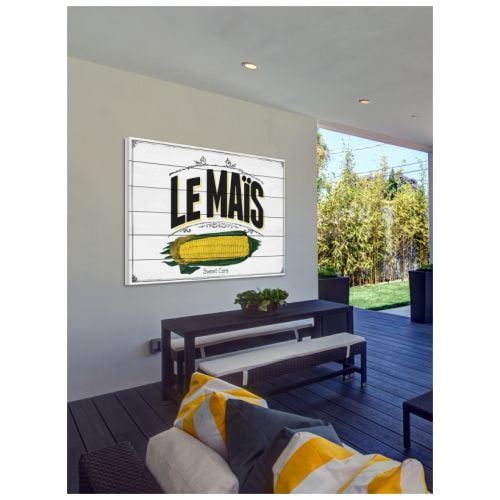 Marmont Hill "French Produce Corn" Painting Print on White Wood