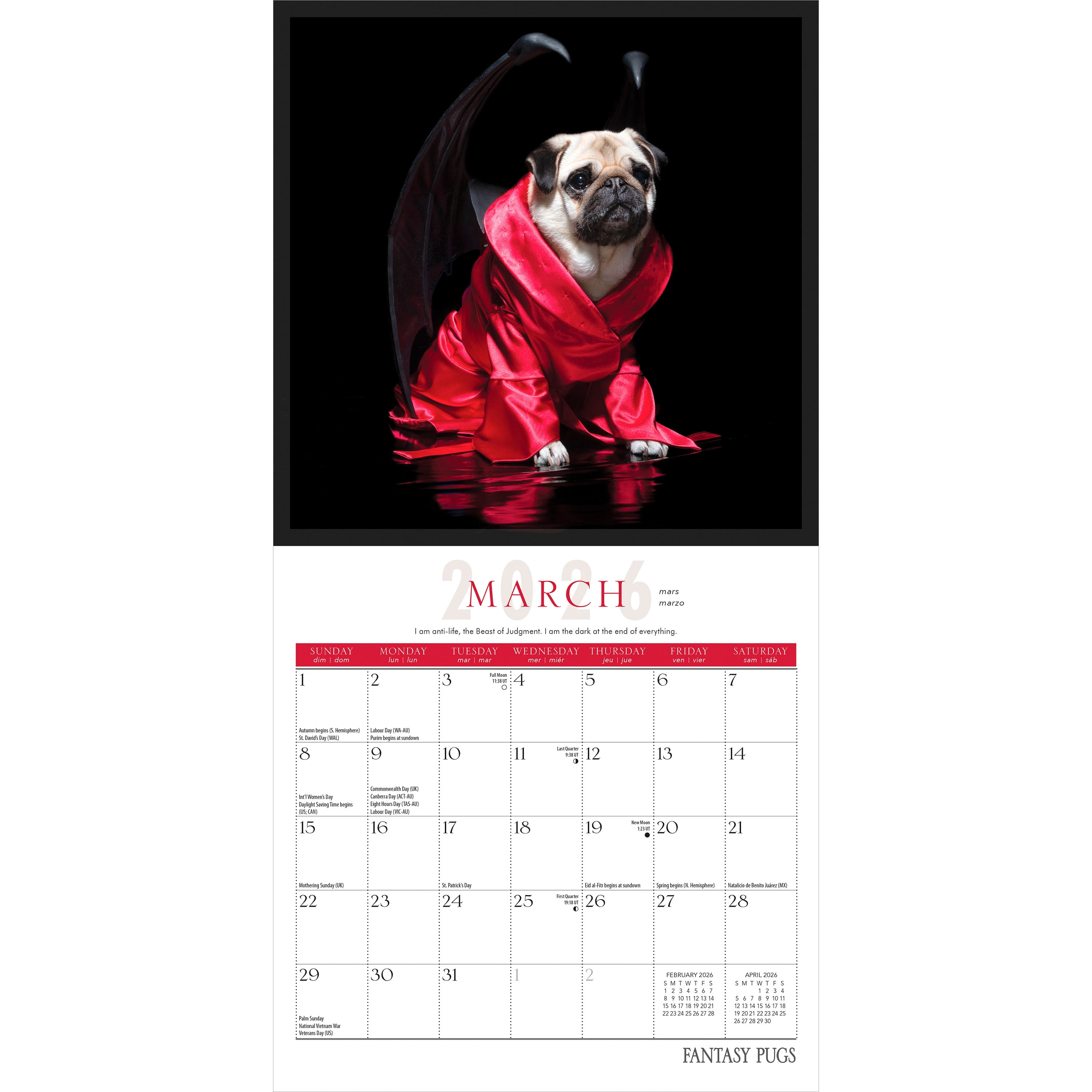 Fantasy Pugs 2026 Mini 7x7