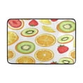thumbnail image 5 of Bath Curtain & Non-Slip Bath Mat Set 12-Grommet Shower Curtain Memory Foam Bath Rug Sliced Fruit Pattern, 5 of 8