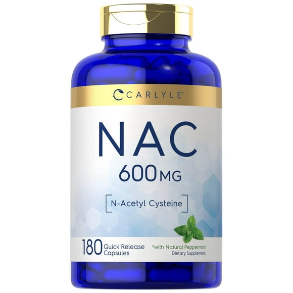 Suplemento Carlyle NAC N-acetil cisteína 600 mg 180 cápsulas