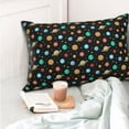 thumbnail image 4 of Salouo Solar System Planets Space Pattern Pillow Cases,1PC Pillow Covers with Envelope Closure Decorative Pillow Case for Bed Couch,Pillows Not Included-16"x24", 4 of 6