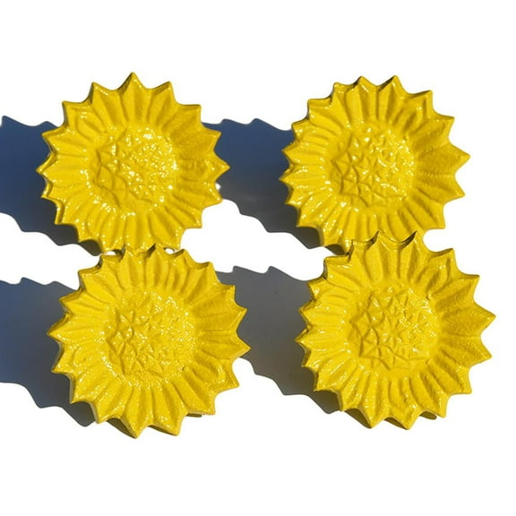 Yellow Sunflower Napkin Ring Set of 4