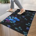 thumbnail image 4 of Black Butterfly Pattern Door Rugs,Washable Non Slip Door Mats Indoor,Decorative Door Mats,Entry Mat Indoor for Entrance,Bedroom,Kitchen,Bathroom,17"x30", 4 of 6