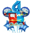 thumbnail image 1 of Train Birthday Party Balloon Decoration Set Disposable Tableware Banner Background Stationery Baby Shower Thomas Balloons 6pcs Other, 1 of 6