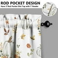 thumbnail image 3 of Fall Kitchen Curtains 36 Inch Short - 2 Panel Set, Autumn Harvest Print, Rod Pocket Window Treatment for Thanksgiving, Farmhouse, Cafe, Living Room - Machine Washable, 3 of 4