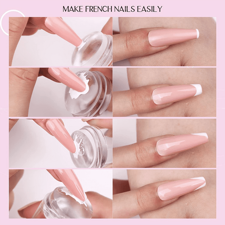 Dornail Clear Silicone Nail Stamper French Tip Nail Art Stamper