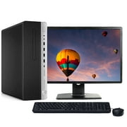 Restored HP EliteDesk 705 G4 Desktop Computer AMD Ryzen 5 Pro CPU 16GB RAM 256GB SSD Webcam 22" LCD Windows 10 with Wireless Keyboard and Mouse (Refurbished)