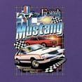 thumbnail image 6 of Wild Bobby Mustang Untamed American Spirit Ford Cars and Trucks Women Slim Fit Junior Tee, Purple Rush, Small, 6 of 6