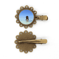 thumbnail image 1 of Tocado Ellie Yao chica mar ola nadar horquilla flor de metal vintage 2 cm, 1 of 3
