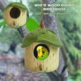 thumbnail image 6 of YFGEFTR Hanging Bird Houses Ceramic Bird House Feeder with Wooden Pole for Outside Hummingbirds Cardinal Bluebird Nest Birdhouse Pet Cottage for Patio Outdoor Garden Decor, 6 of 7