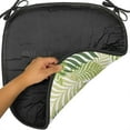 thumbnail image 6 of Leaf Chair Seating Cushion Set of 2, Tropic Exotic Palm Tree Leaves Natural Botanical Spring Summer Contemporary Graphic, Seat Pads for Office with Anti-slip Backing, 16"x16", Green Ecru, by Ambesonne, 6 of 7