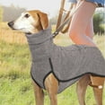 thumbnail image 4 of Fleece Coat For Large Dog Warm Solid Sweater Sweatshirt Winter Stretch Turtleneck Outdoor Shirt For Small Med & Large Dogs,Grey,S, 4 of 6