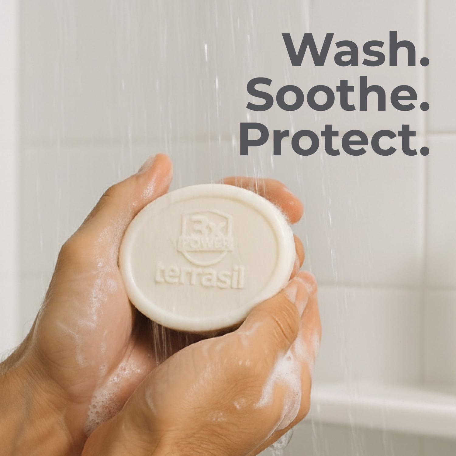 Terrasil Shingles Soap Skincare Cleansing Bar, Soothing Rash & Anti-Itch Relief for Sensitive Skin, Natural Calendula, 75 g