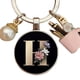thumbnail image 5 of Llavero con letras A-Z alfabeto perlas creativo para mujeres y hombres, 5 of 9