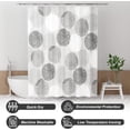 thumbnail image 6 of Grey Shower Curtain, Washable Cloth Gray Dots Shower Curtain Sets with 12 Metal Shower Curtain Hooks, Rustic Waterproof Farmhouse Fabric Shower Curtains for Bathroom Decor, 72x72 Inches, 6 of 6