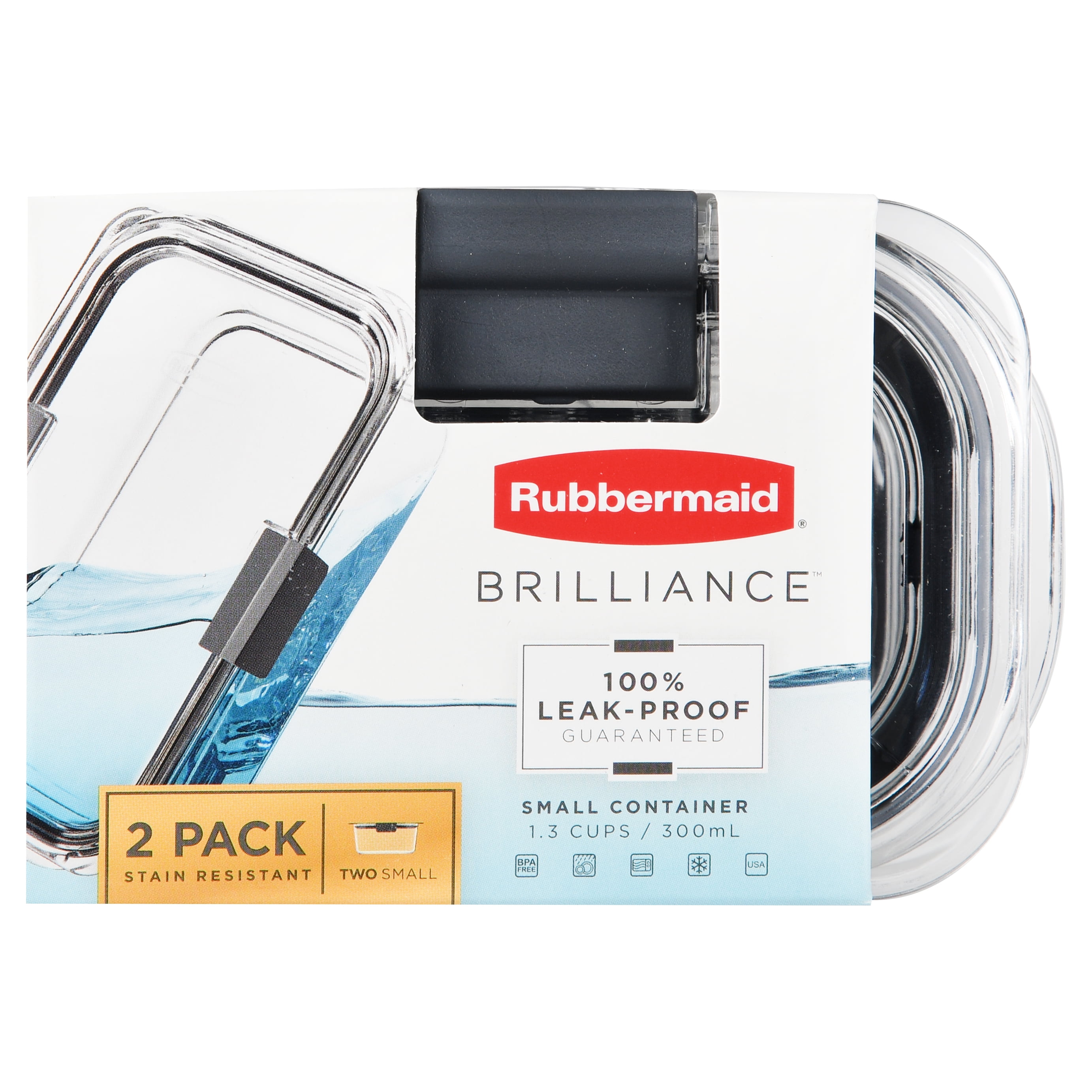 Rubbermaid 2033866 Brilliance Food Storage Container, Small, Clear