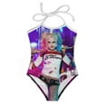 thumbnail image 3 of Harley Quinn Girls One Piece Swimsuits Kids Sport Summer Swimwear Beach Bathing Suit, 3 of 6