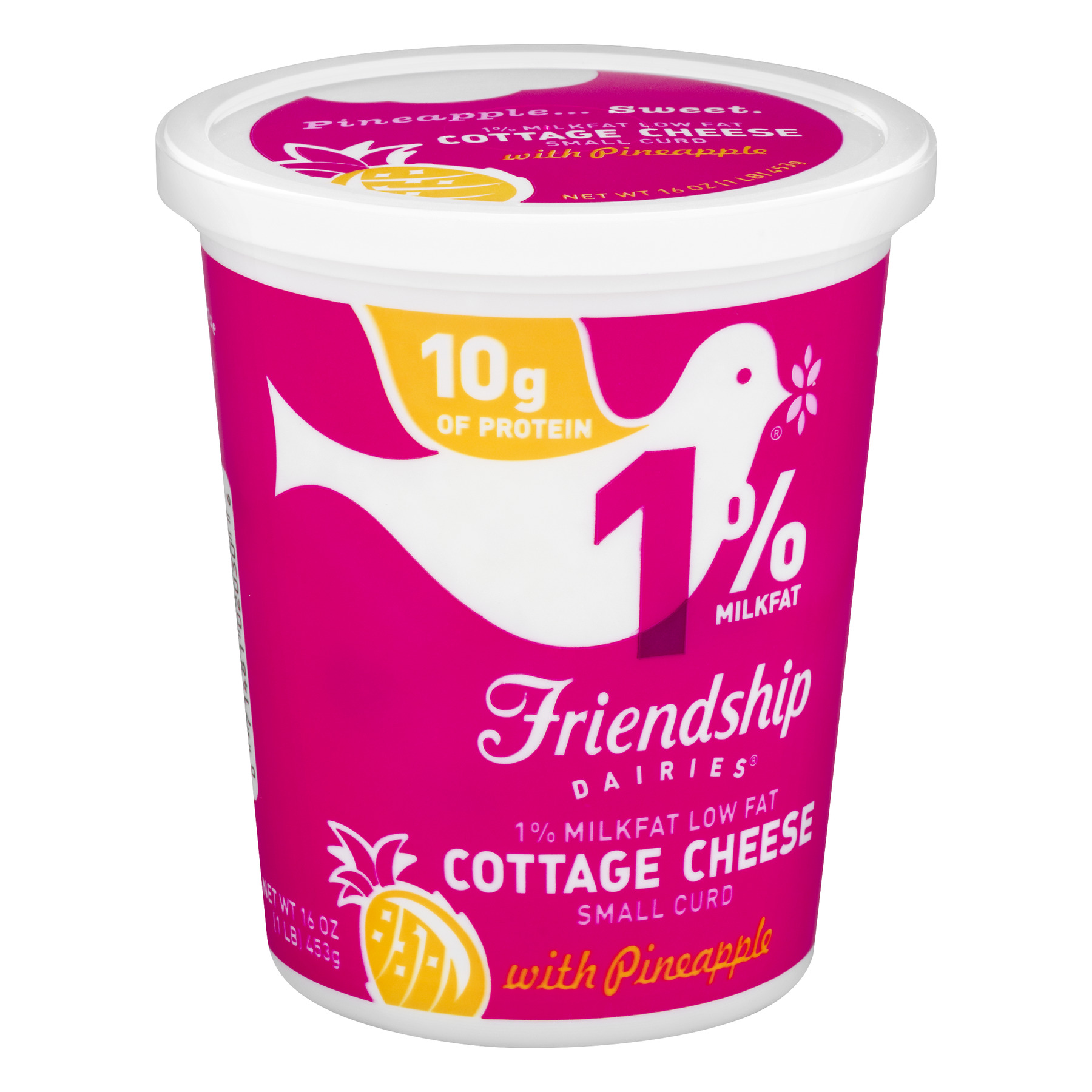 Friendship Dairies 1 Milk Fat Cottage Cheese With Pineapple 16