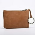 thumbnail image 2 of Genuine Leather Coin Purses Mens Women Leather Zipper Coin Purse Pouch Slim Change Credit Card Holder Slim Wallet Key Holder Change Pouch Small Wallet, 2 of 5