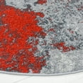 thumbnail image 2 of SAFAVIEH Adirondack Ladonna Abstract Area Rug, Orange/Grey, 6' x 6' Round, 2 of 3