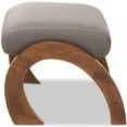 thumbnail image 4 of Baxton Studio Ottomane en Tissu Sandrine, Gris et Brun Noyer, 4 of 7
