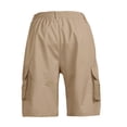 thumbnail image 3 of LTTVQM Mens Elastic Waist Cargo Shorts Stretch Lightweight Loose Fit Cargo Shorts for Men Outdoor Shorts with Pockets Khaki XL, 3 of 4