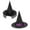 Purple 1PCS & Black 1PCS, variant on Halloween Hat Party Hats Women Clothes 2PCS Halloween Witch Clothes Accessories
