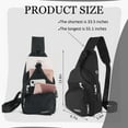 thumbnail image 2 of Hengguang Waterproof Sling Bag Crossbody Backpack for Men Women, Sling Backpack Hiking Daypack with USB Charging Port, Multipurpose Cross Body Chest Bag for Hiking Walking Travel, 2 of 8