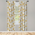 thumbnail image 3 of Ambesonne Tea Party Window Curtains, Tea Pot and Cups Biscuits, Each 28" W x 84" L, Coffee White, 3 of 3