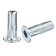 thumbnail image 1 of Unique Bargains 1/4-20 Multi Grip Rivet Nuts, 25pcs Flat Head Threaded Insert Nut Carbon Steel Plus Nuts, 1 of 5