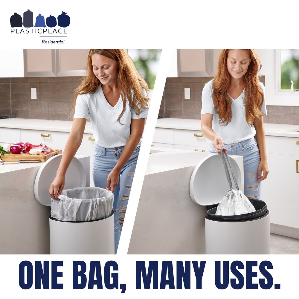 Plasticplace Simplehuman®* Code H Compatible Drawstring Trash Bags