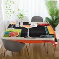 thumbnail image 3 of Yayeee Tablecloths 54" x 54" Rectangle Wrinkle Resistant Party Table Cover, Art Cocktails, 3 of 8