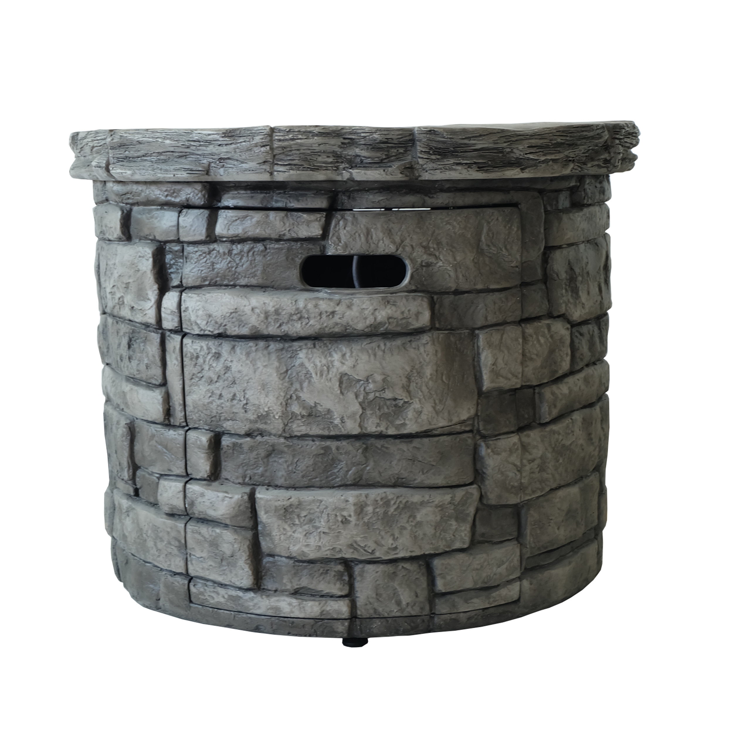 Edmond Outdoor Circular Fire Pit - 40,000 BTU, Grey