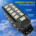 thumbnail image 3 of Adewalk Solar Street Lights Outdoor, IP66 Waterproof Solar Lights Outdoor for Outside, 6500K Dusk to Dawn Security Flood Lights Motion Sensor with Remote Control for Yard, 2 Pack, 3 of 8