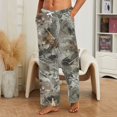 thumbnail image 2 of GrmtClth Men's Flannel Camo Pajama Pants Warm Brushed Fabric Elastic Drawstring Wide Leg Sleep Lounge Trousers with Side Pockets Earthy Yellow XL, 2 of 6