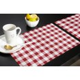 thumbnail image 4 of Red Gingham Check Placemats Set of 4,Wipeable Washable Table Mats for Dining Tables,Country Buffalo Plaid Place Mats for Kitchen Event Party Tabletop Decor, 4 of 7