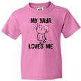 thumbnail image 3 of Inktastic My Yaya Loves Me Girls Gift Youth T-Shirt, 3 of 5