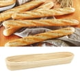 thumbnail image 3 of HomeLife Baguette Fermentation French Bread Dough Proofing Rattan Basket with Cloth Cover, 3 of 5