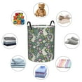 thumbnail image 6 of Balery Retro Bunny Floral Round Laundry Basket with Handles Waterproof Freestanding Laundry Hamper for Clothes Toys in the Dorm and Family-Small, 6 of 8