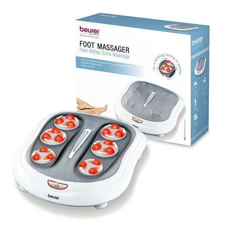 Beurer Shiatsu Foot Massager 18 Rotating Massage Heads, Relax Sore & Tired Feet with Deep Tissue, Heat Function, FM60