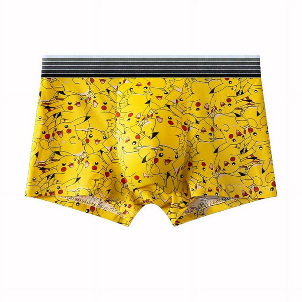 Ropa interior de dibujos animados para hombre, cintura media