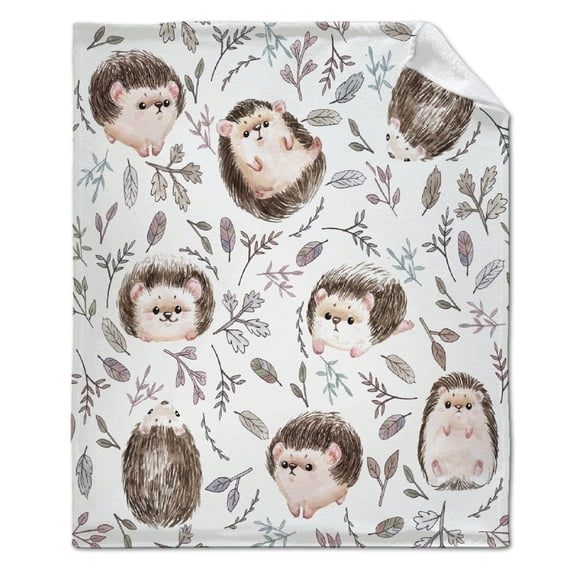 ARTBLANKET Couverture Hedgehog Mignonne pour Automne Hiver Printemps Toutes Saisons Chaude Moelleuse 60x50 Po pour Microplush Moyen Légère Thermique Polaire Été Automne Couvertures pour Canapé Lit Sofa