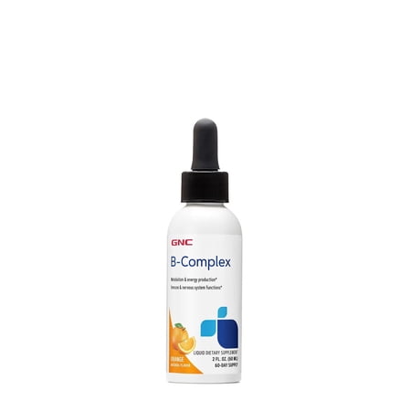 GNC B-Complex Liquid, Orange, 2 fl oz, 60 Servings