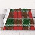 thumbnail image 1 of Manta de forro polar a cuadros navideños, súper suave y acogedora, ideal para hombres, mujeres, ancianos y niños. Características: súper suave, 40 x 30 pulgadas., 1 of 8