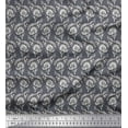 thumbnail image 1 of Soimoi Moss Tissu Georgette Feuilles & Floral Imprimé au Mètre 42 Pouces de Large, 1 of 3
