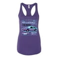 thumbnail image 2 of Ford Mustang GT The Boss Retro Neon Vintage | Womens Cars and Trucks Jersey Racerback Tank Top, Purple Rush, Medium, 2 of 4